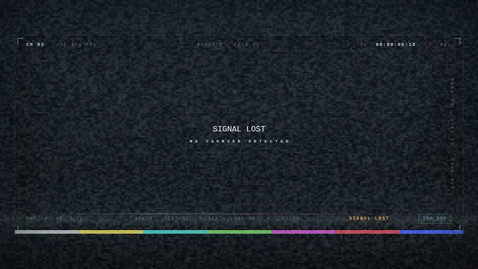 Qwen3.8 27B's output for 067 Glitch Title Card