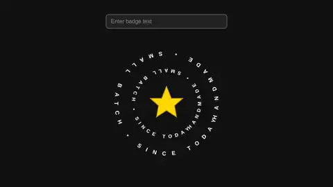 gpt-oss-120b, Raw API (one-shot): 082 Circular Text Badge