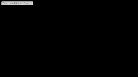 gpt-oss-120b, Raw API (one-shot): 087 Particle Text Morph