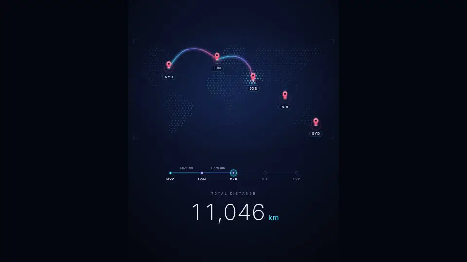 Claude Opus 5.5's output for Flight route map