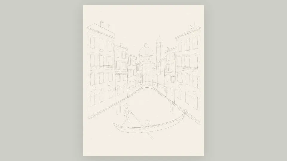 GPT-6 Astra's output for Live watercolour: Venetian canal