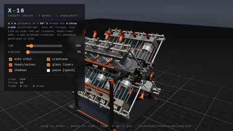 Claude Fable 5.1, OpenCode: X16 engine