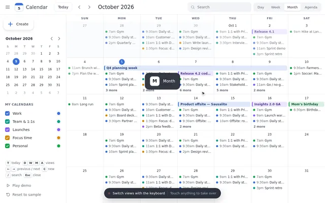 Claude Opus 5.5, Claude Code: Calendar planner