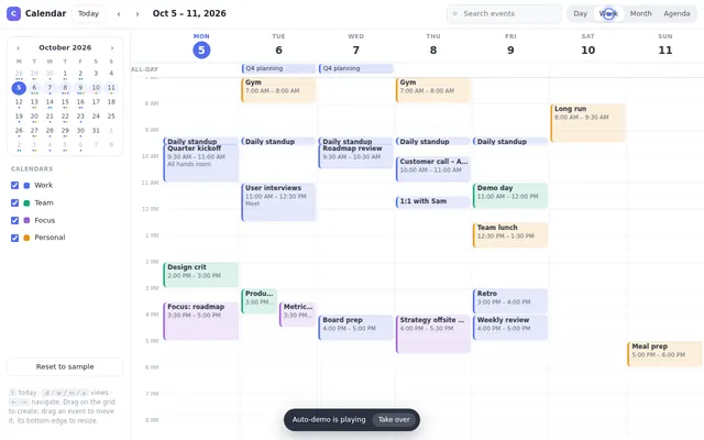 Appclone calendar planner
