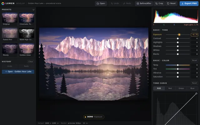 Claude Sonnet 5.5, Claude Code: Photo editor