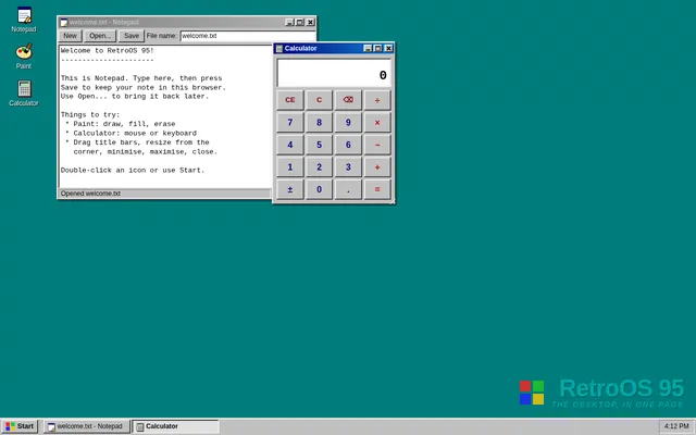 Claude Sonnet 5.5, Claude Code: Retro desktop