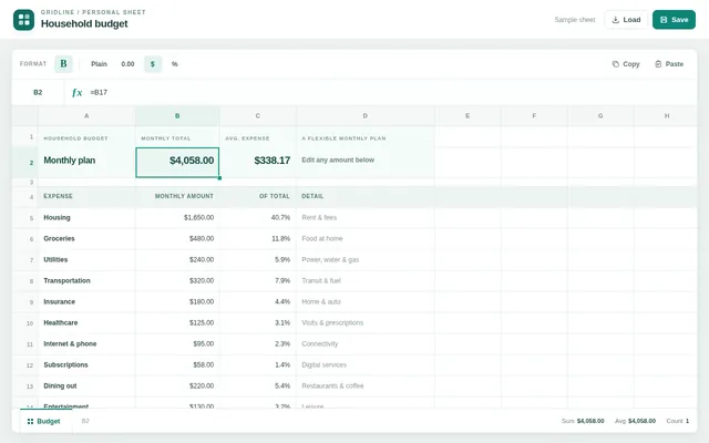 Appclone spreadsheet