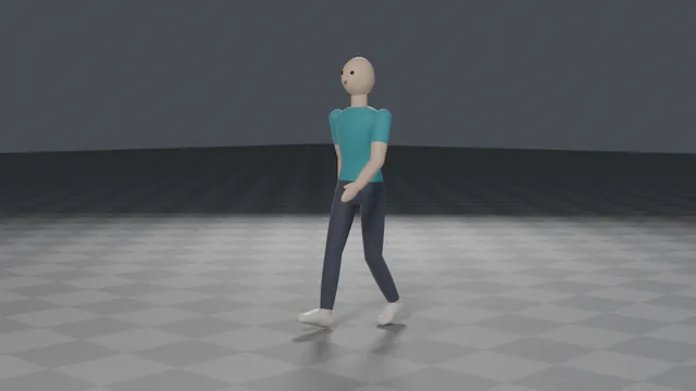 Blender humanoid walk cycle