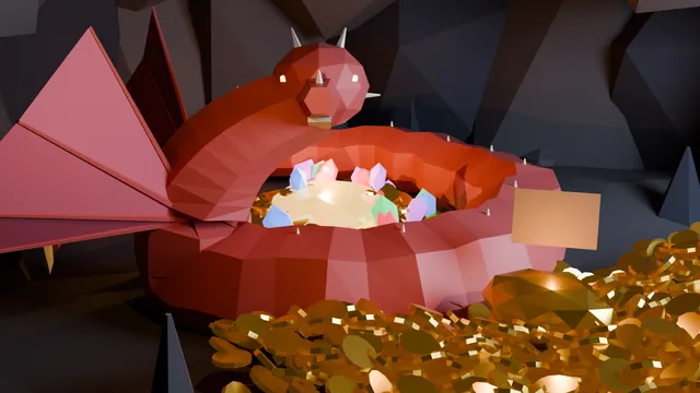 Kimi K3, OpenCode: Lowpoly dragon