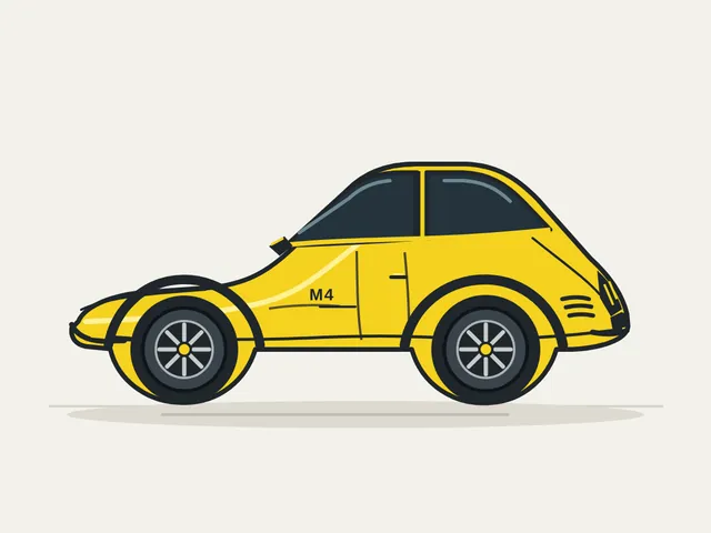 Space Bunny Alpha, Cline CLI: BMW M4 Competition, side view (flat vector)