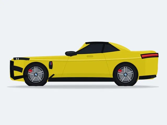 BMW M4 Competition, side view (flat vector)