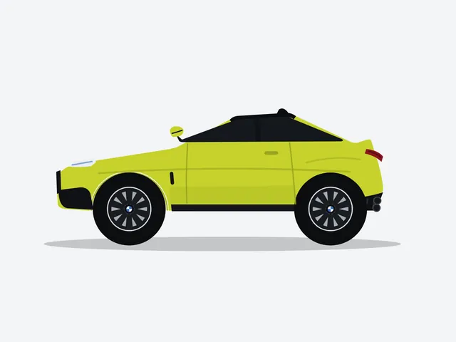 Kimi K3, OpenCode: BMW M4 Competition, side view (flat vector)