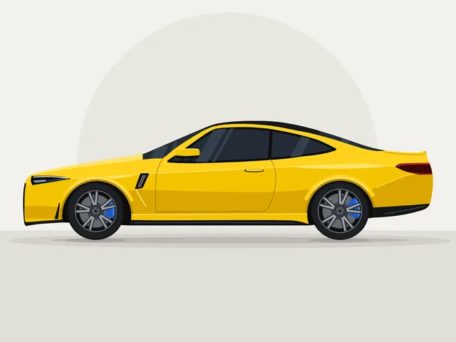 Claude Opus 5.5, OpenCode: BMW M4 Competition, side view (flat vector)