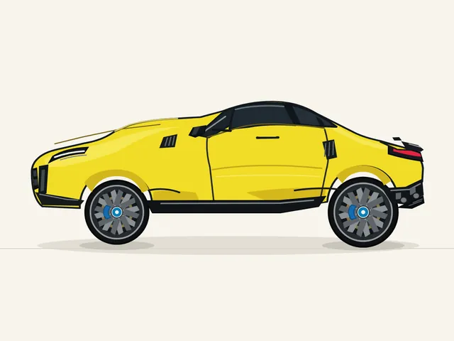 Space Bunny Alpha, OpenCode: BMW M4 Competition, side view (flat vector)
