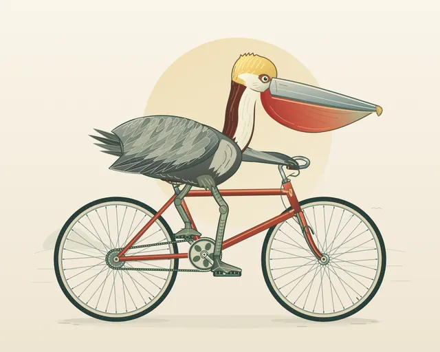 GPT-6 Astra, Codex CLI: California brown pelican riding a bicycle (detailed spec)