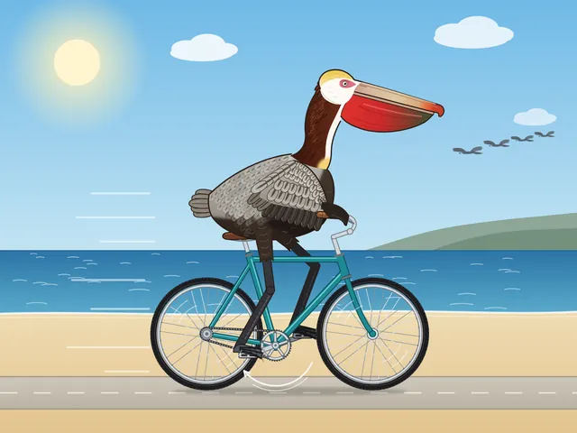Claude Opus 5.5, OpenCode: California brown pelican riding a bicycle (detailed spec)