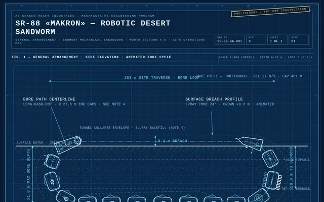 GLM-5.3, OpenCode: Creature robot blueprint