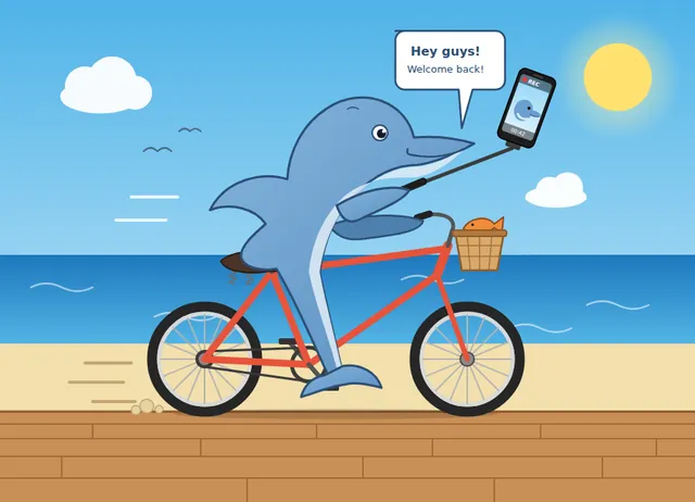 Claude Fable 5.1, Claude Code: Dolphin vlog bicycle