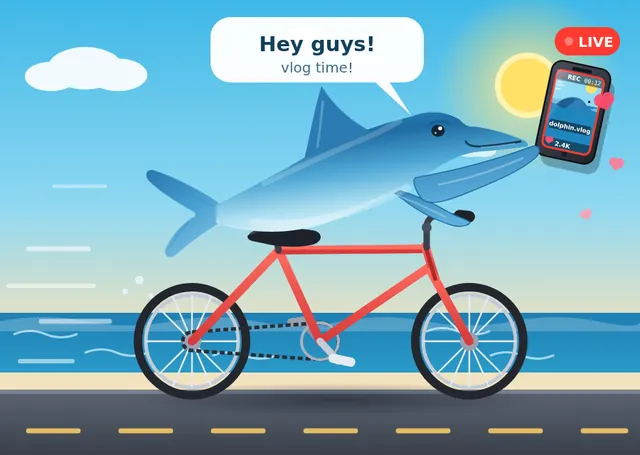 Dolphin vlog bicycle