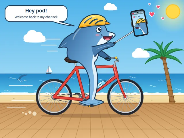 Claude Opus 5.5, OpenCode: Dolphin vlog bicycle