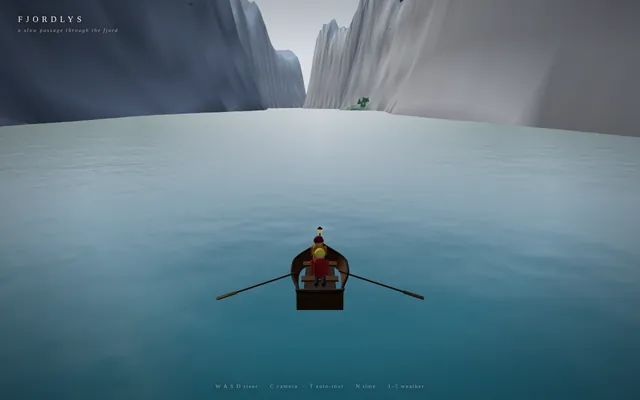 Fjord scene (Three.js)