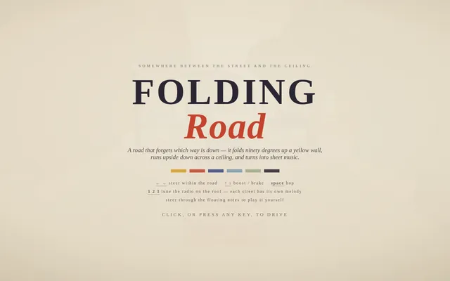 Folding road threejs