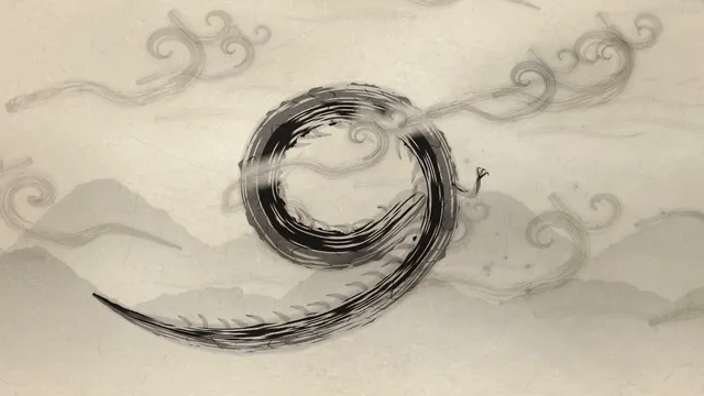 Claude Opus 5.5, Claude Code: Ink brush dragon