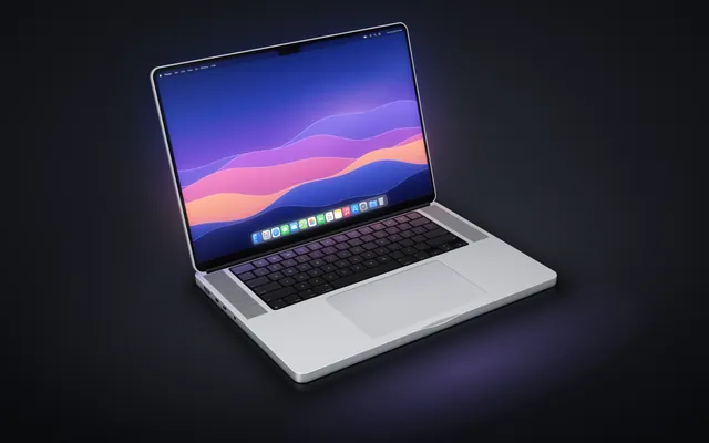 Claude Opus 5.5, Claude Code: MacBook Pro 16" realistic 3D render (Playcode benchmark)
