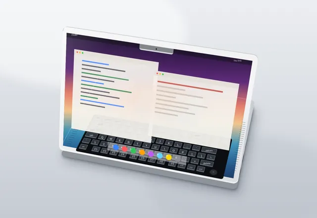 Grok 4.7, OpenCode: MacBook Pro 16" realistic 3D render (Playcode benchmark)
