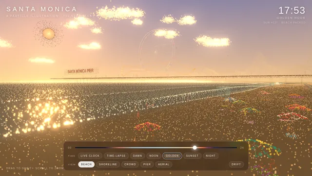 Claude Opus 5.5, Claude Code: Santa Monica particle beach