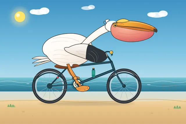 Grok 4.7, Grok Build: Pelican riding a bicycle (control)
