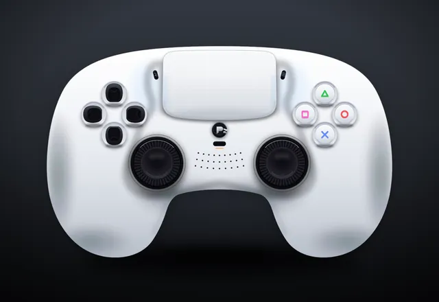 GLM-5.3, Claude Code: DualSense controller, max fidelity