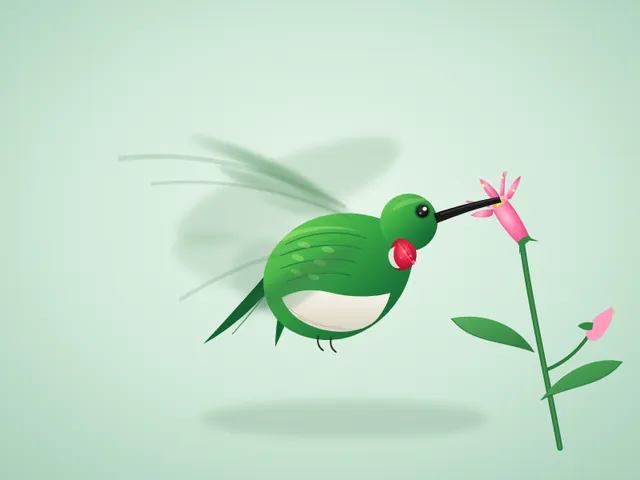 LongCat 2.5 Preview, OpenCode: Hummingbird flower (agent version)