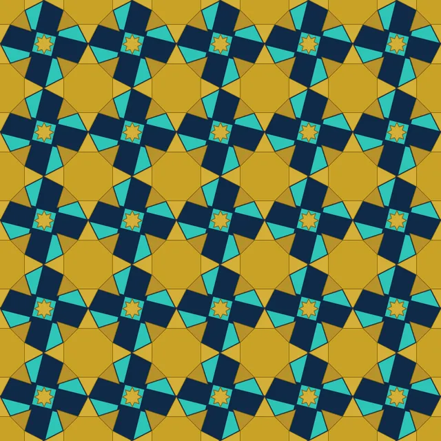 LongCat 2.5 Preview, OpenCode: Islamic star tiling (agent version)