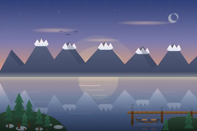 LongCat 2.5 Preview, OpenCode: Mountain lake dawn (agent version)