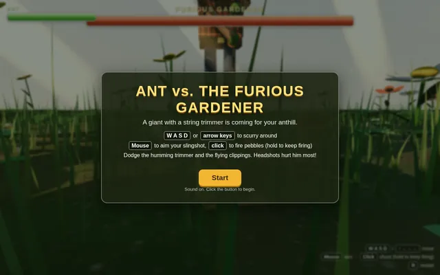 Threejs ant vs gardener