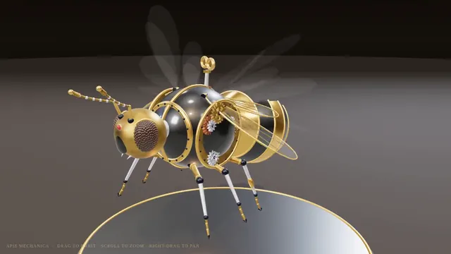 Claude Opus 5.5, Raw API (one-shot): Mechanical bee