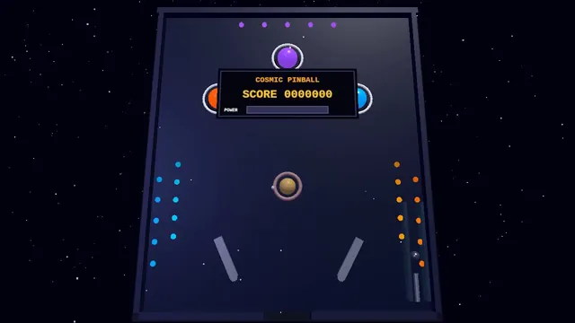 DeepSeek V4 Pro, Raw API (one-shot): Outer-space pinball table with planet bumpers (Three.js)