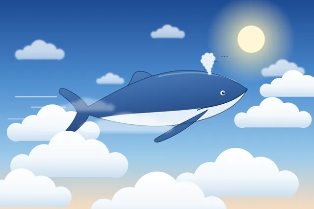 Claude Fable 5.1, OpenCode: Whale clouds